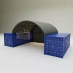 Zielona osłona do pojemników 6 x 12 x 2 m